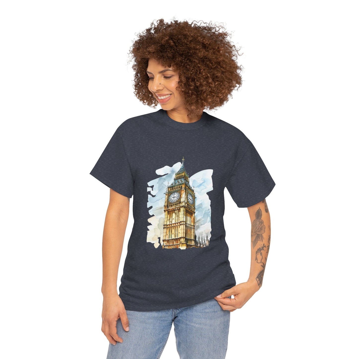 Unisex Heavy Cotton Tee - Echoes of London - Big Ben’s Legacy