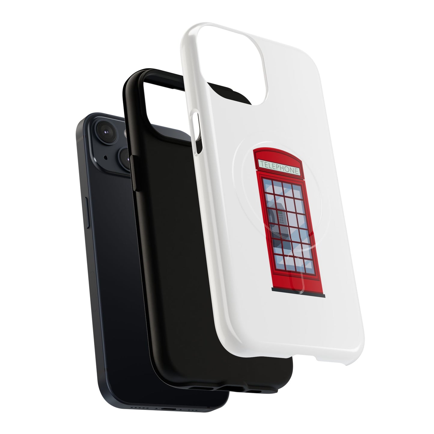 Vintage Phone Booth Magnetic Case, Tough Phone Cover, Unique Gift for Travelers, Retro Phone Accessories, Fun Custom Case
