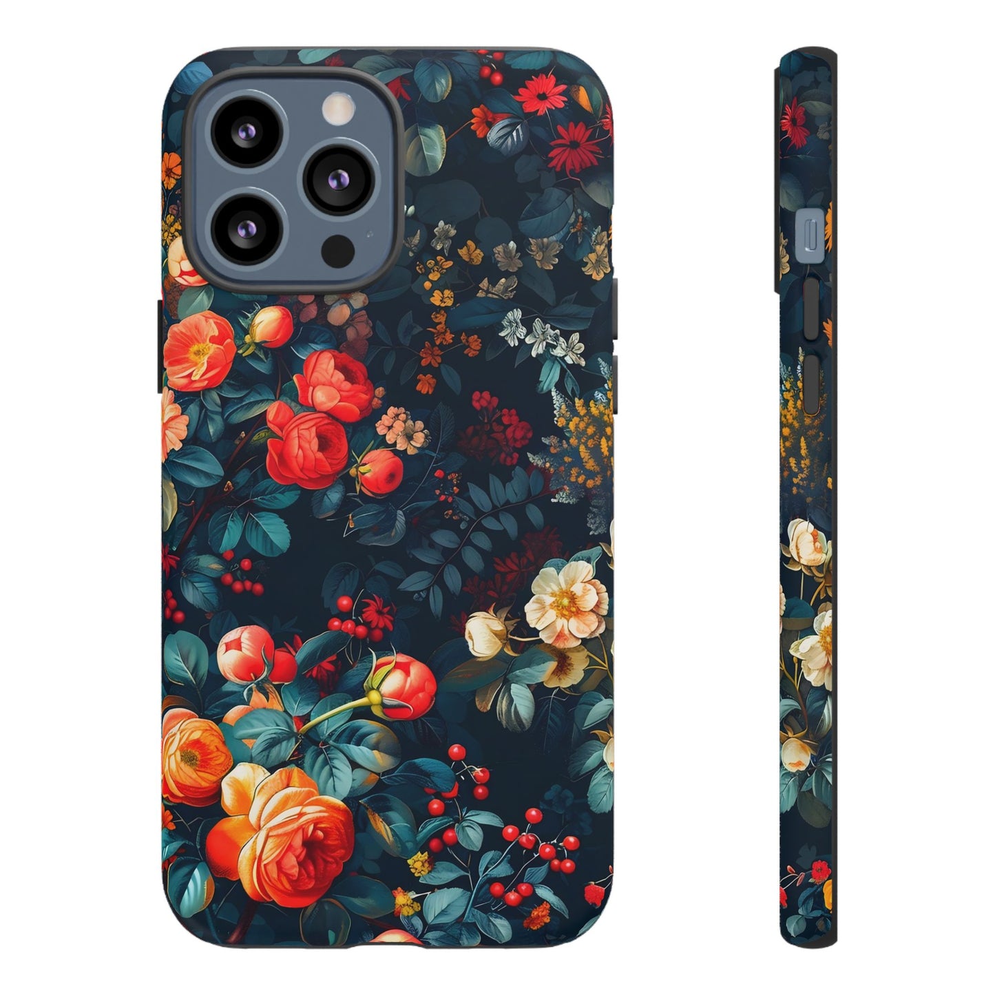 Floral Phone Case - Tough Cases, iPhone Protection, Elegant Floral Design, Gift for Her, Stylish Tech Accessory