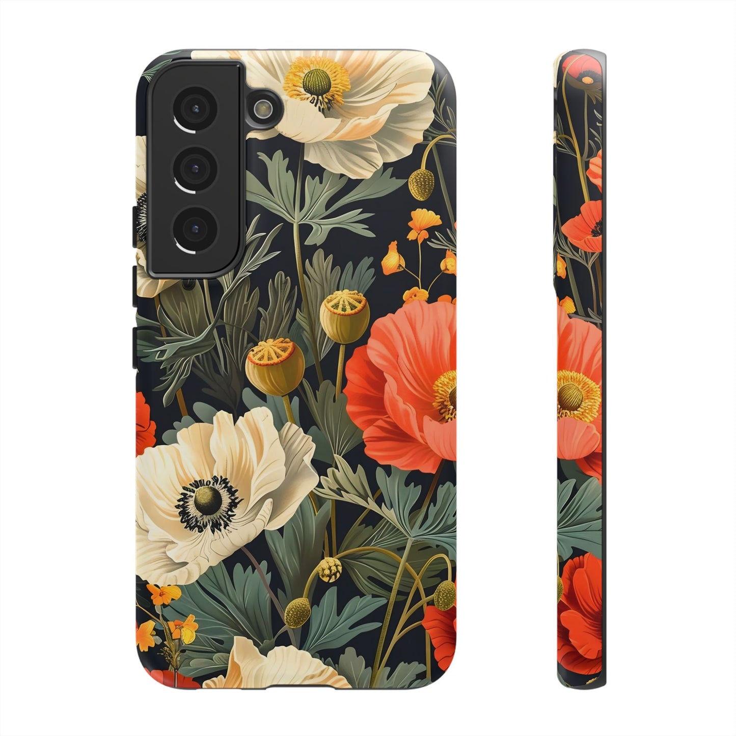 Floral Phone Case, Tough Cases with Botanical Design, Flower Protection Case, Gift for Nature Lovers, Eco-Friendly Mobile Cover