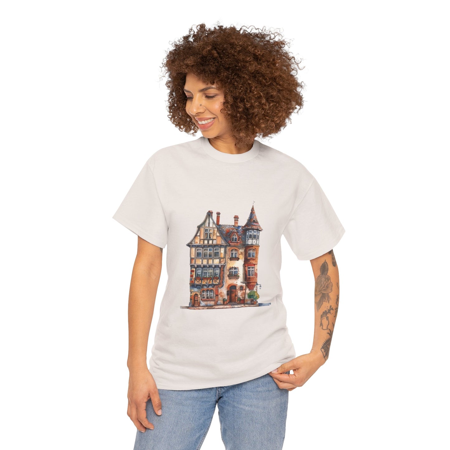 Unisex Heavy Cotton Tee - Timeless Beauty - British Village Homes