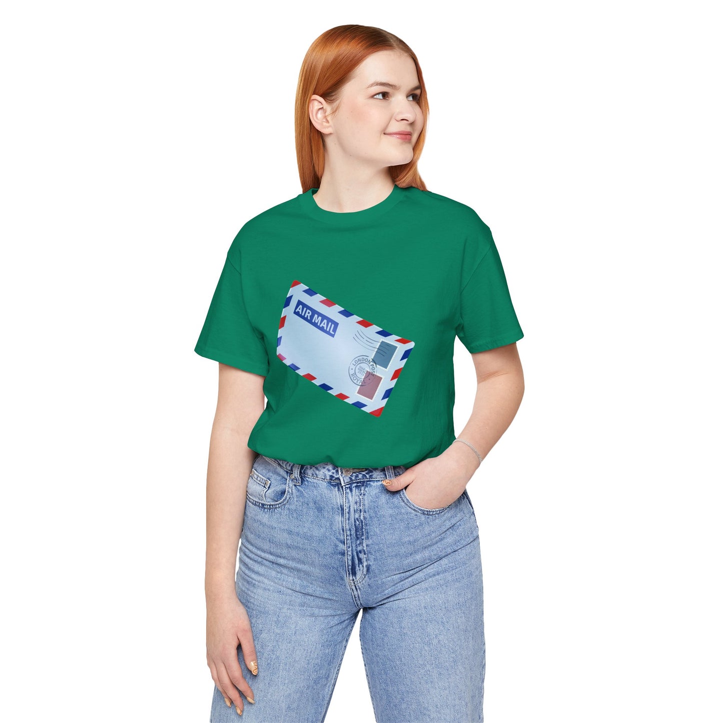 Unisex Jersey Short Sleeve Tee - Vintage British Air Mail - Classic Postal Design