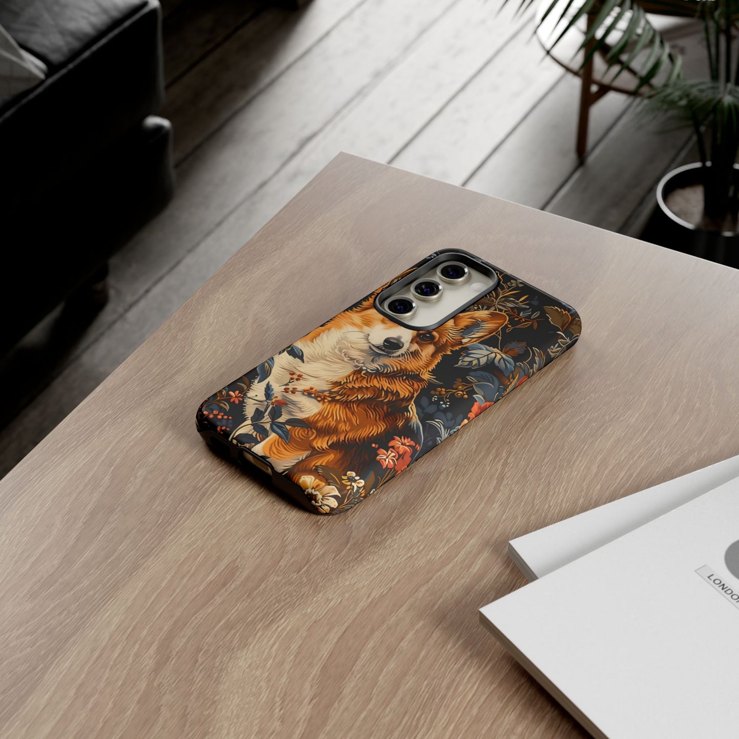 Corgi Floral Phone Case - Tough Cases for Dog Lovers, Cute Pet Accessories, Gift for Dog Owners, Floral Design, Personalized Tech Cover