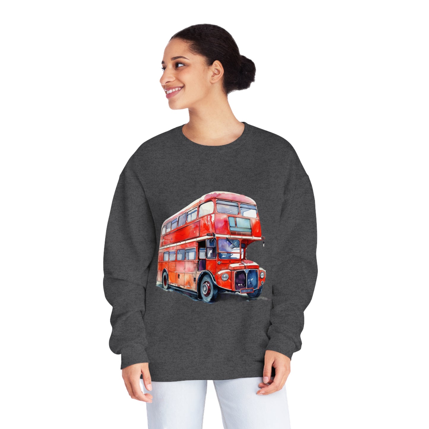 Unisex NuBlend® Crewneck Sweatshirt - Rolling Through History - The British Red Bus