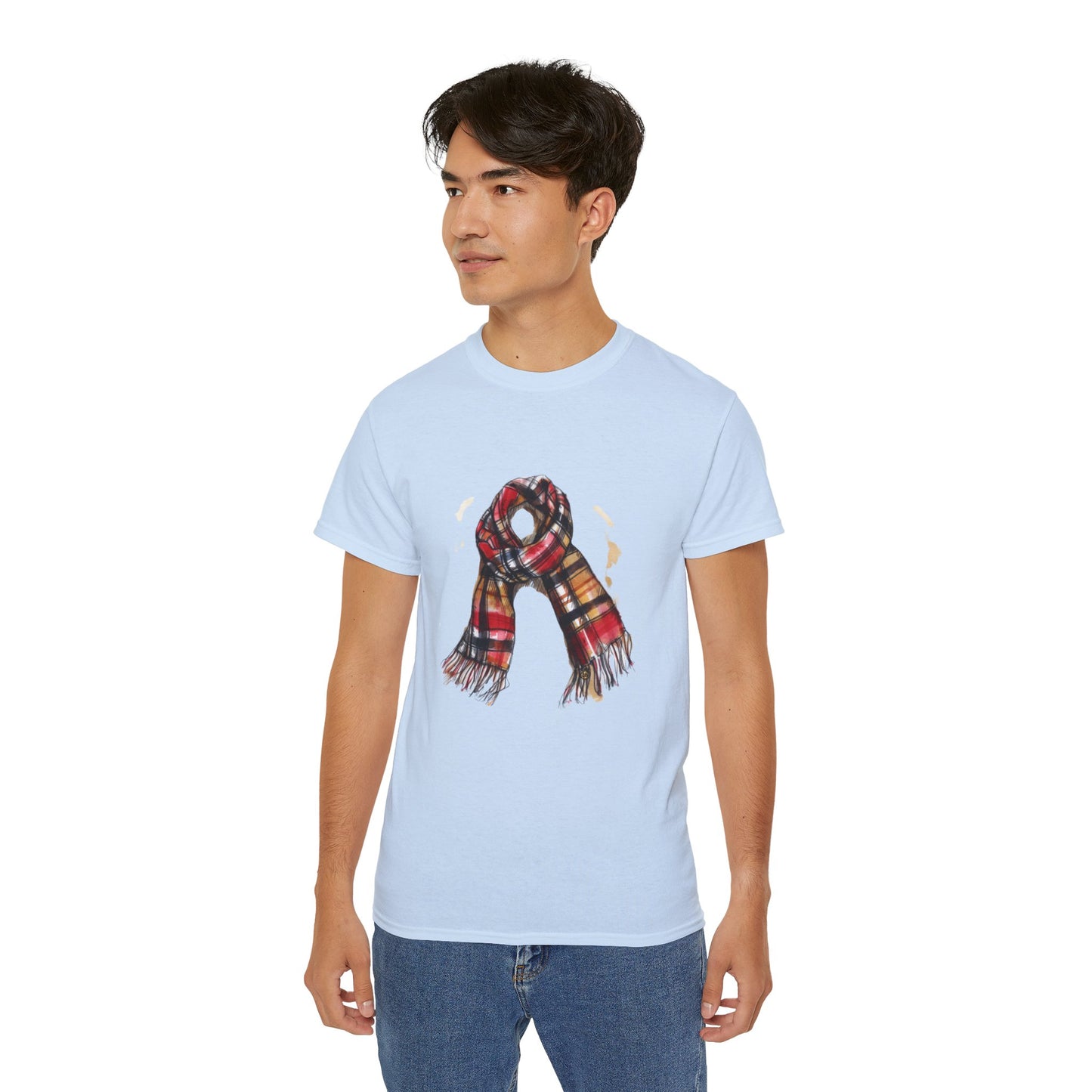 Unisex Ultra Cotton Tee - Trendy Classic British Plaid Scarf