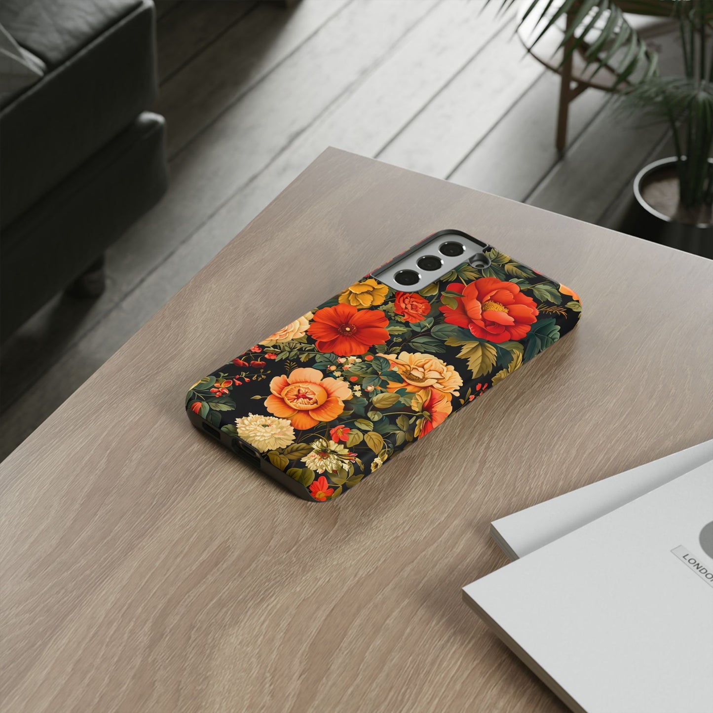 Floral Phone Case, Tough Cases, Decorative Tech Accessories, Gift for Her, Nature Lover Gift, Boho Style Case, Spring Floral Cover
