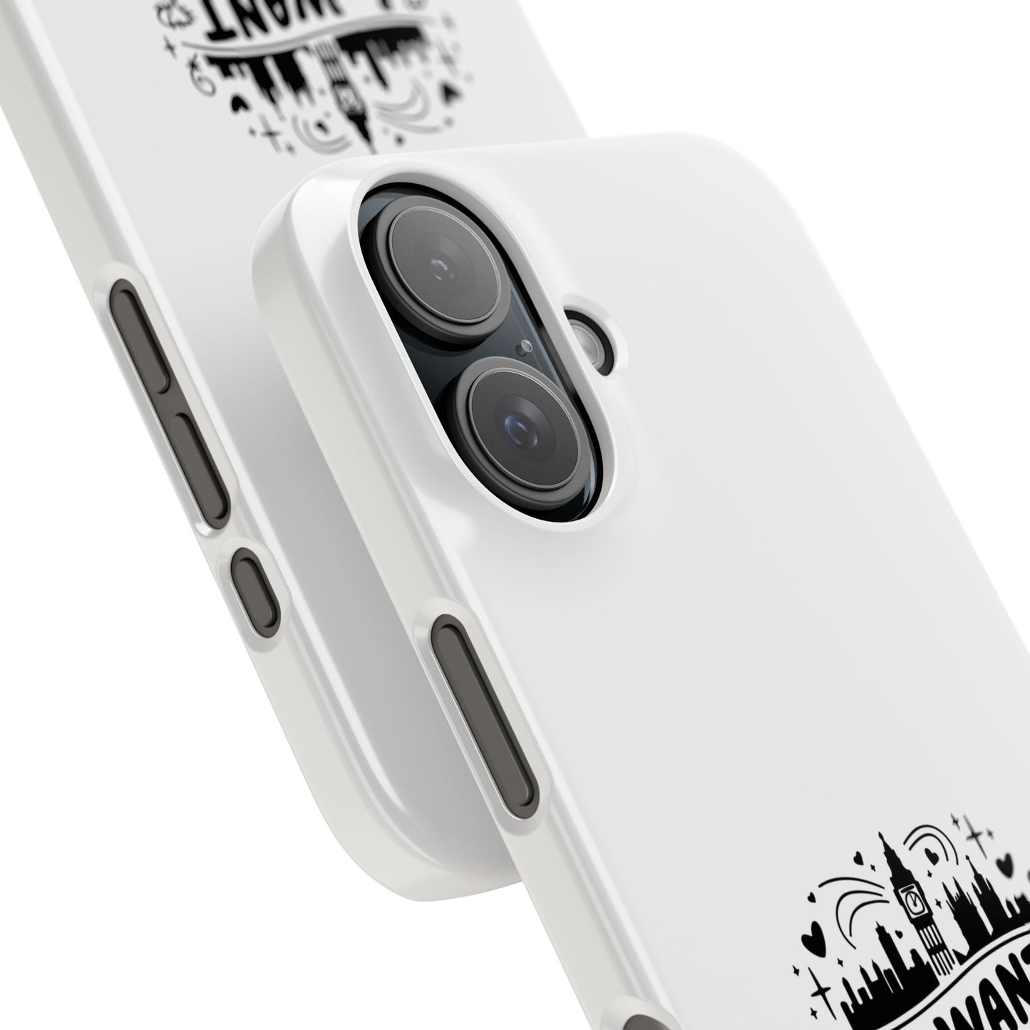 Slim Phone Case - I Want to Live in London Design | Stylish Travel Gift, Unique Phone Cover, London Lover Accessory, Urban Decor