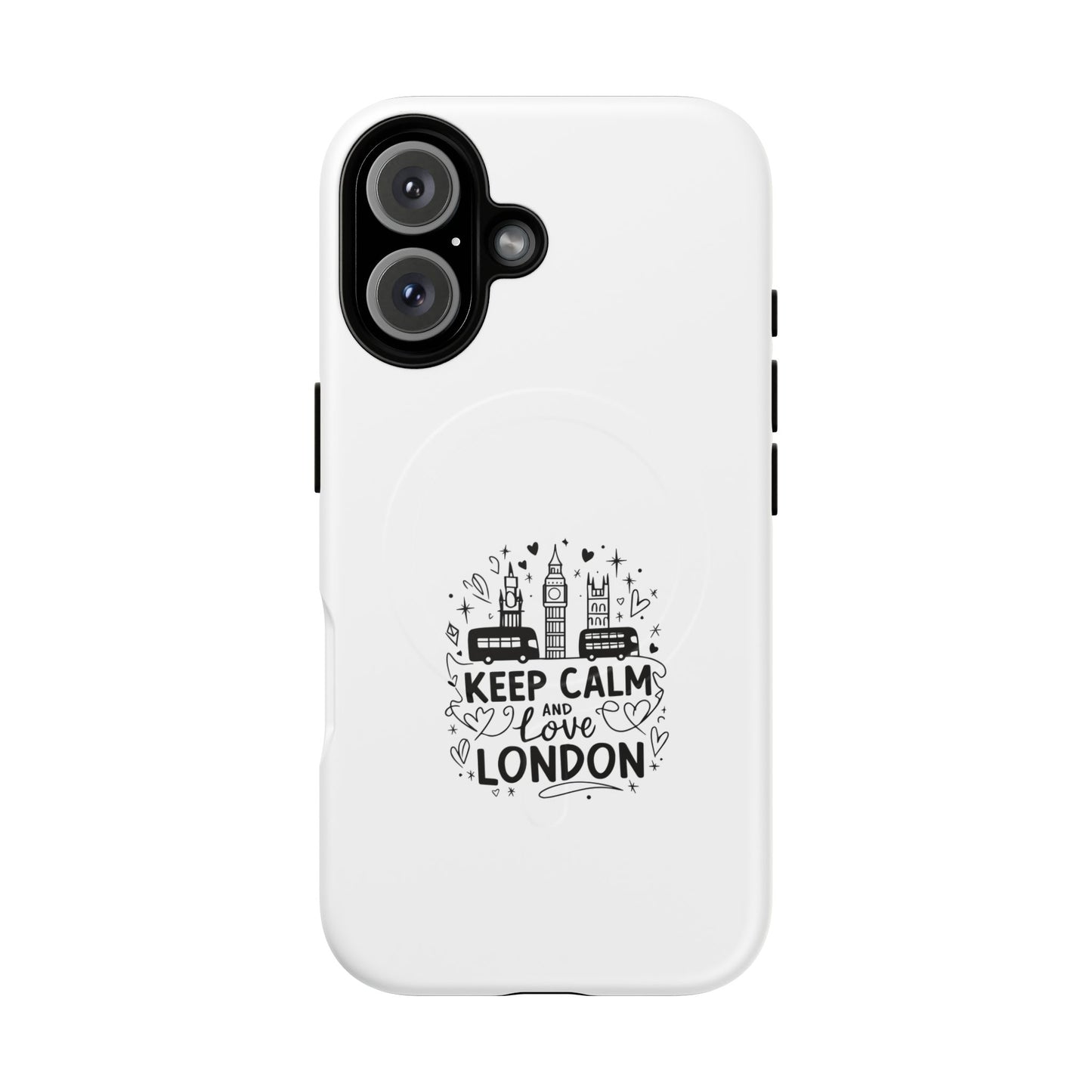 London Love Tough Magnetic Phone Case, Keep Calm Case, Personalized Gift for Travelers, Phone Accessory, Unique Phone Cover