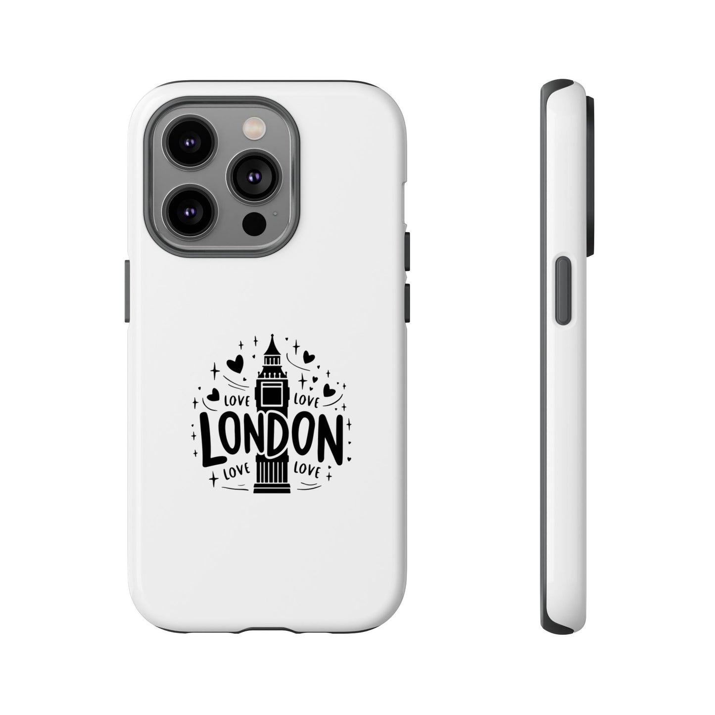 London Love iPhone Case | Tough Cases, London Theme, Gift for Travelers, Unique Phone Accessory, Cute Tech Gifts