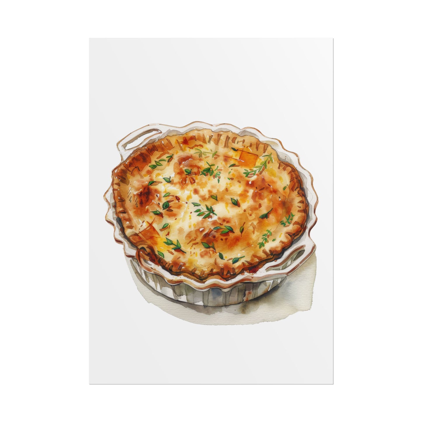 Delicious Quiche Rolled Posters for Kitchen Decor, Culinary Art, Foodie Wall Art, Gift for Chefs, Cooking Enthusiasts, Home Decor