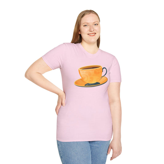 Unisex Softstyle T-Shirt - Elegant British Tea Cup - Classic Tea Time Style