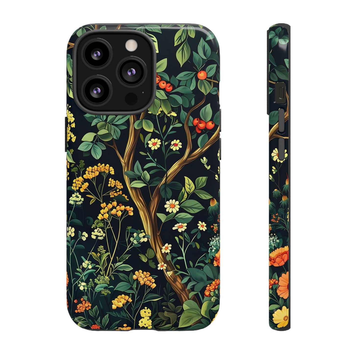 Floral iPhone Case, Nature Inspired Tough Case, Botanical Phone Cover, Eco-Friendly Gift, Unique Floral Design