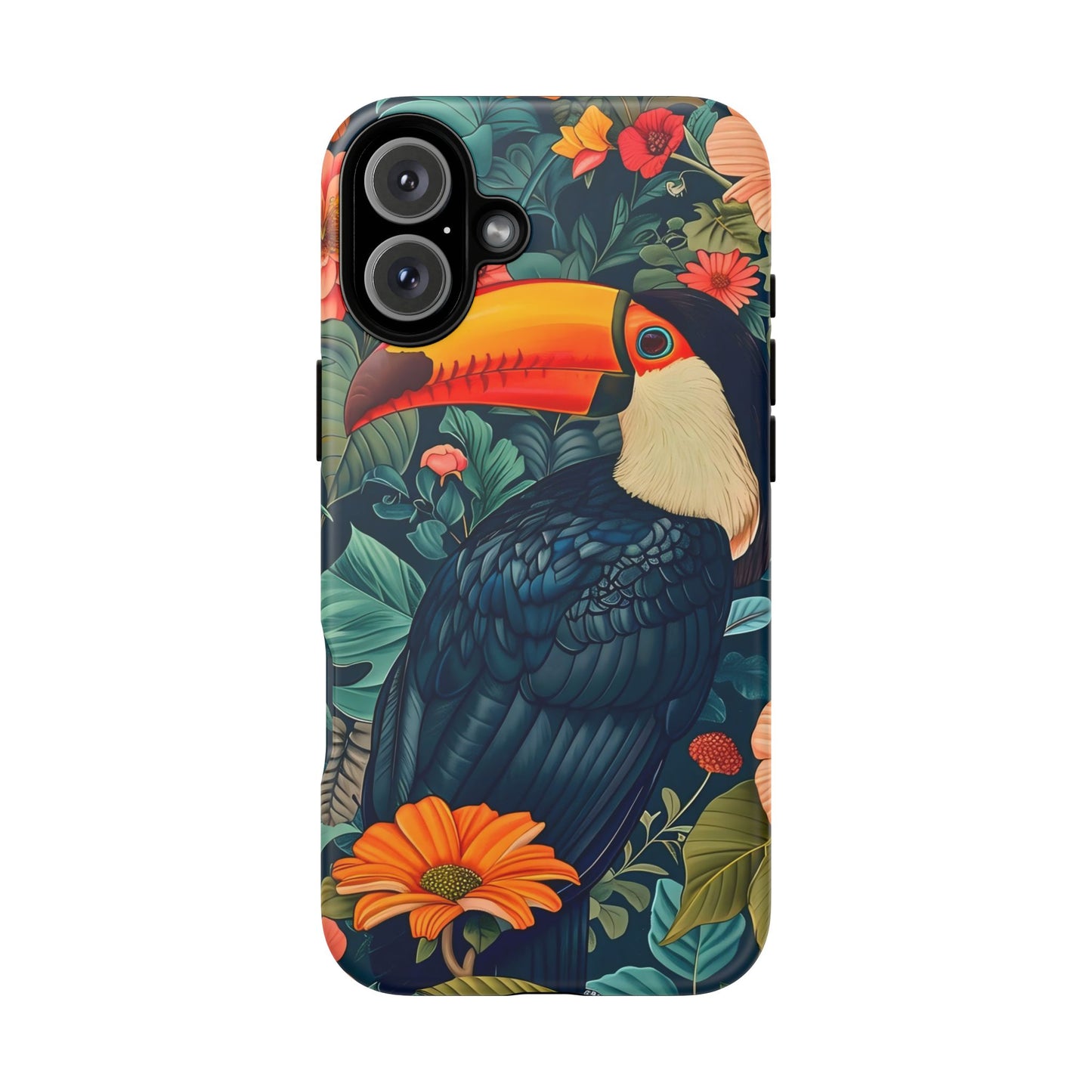 Tropical Toucan Phone Case - Cute Animal Design, Nature Lover Gift, Floral Pattern, Bird Lover Accessory, Summer Vibes