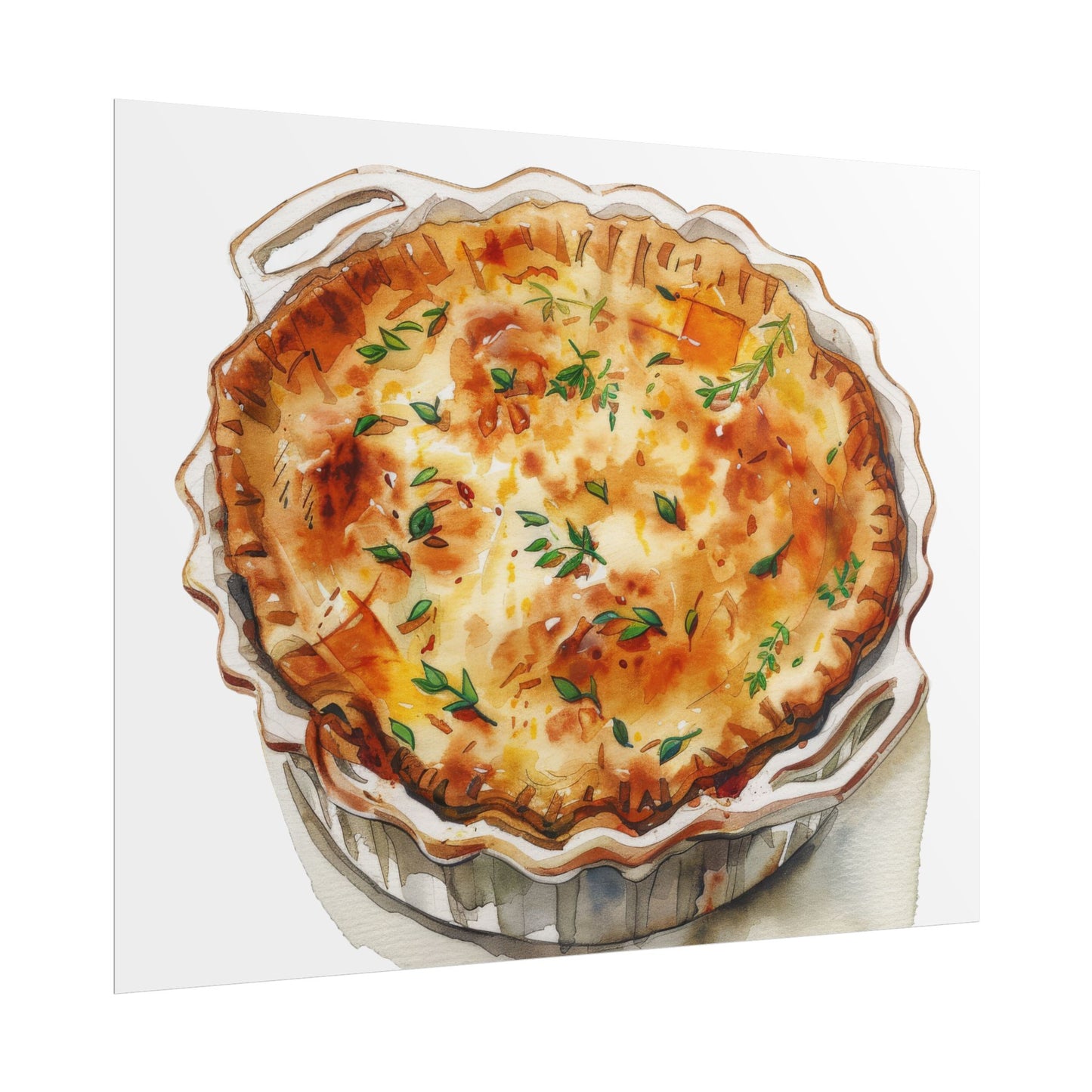 Delicious Quiche Rolled Posters for Kitchen Decor, Culinary Art, Foodie Wall Art, Gift for Chefs, Cooking Enthusiasts, Home Decor