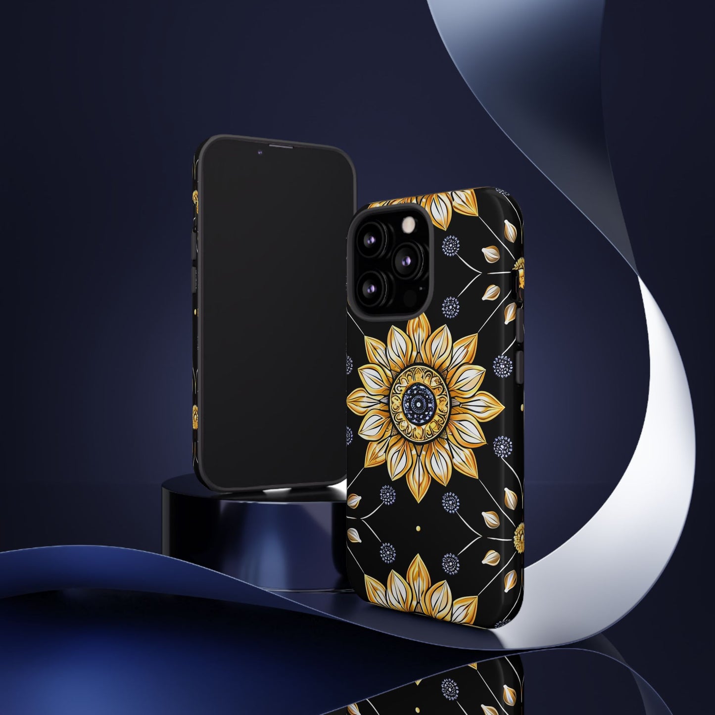 Floral Phone Case with Mandala Design, Tough Cases for iPhone & Samsung, Boho Style, Gift for Her, Unique Accessories