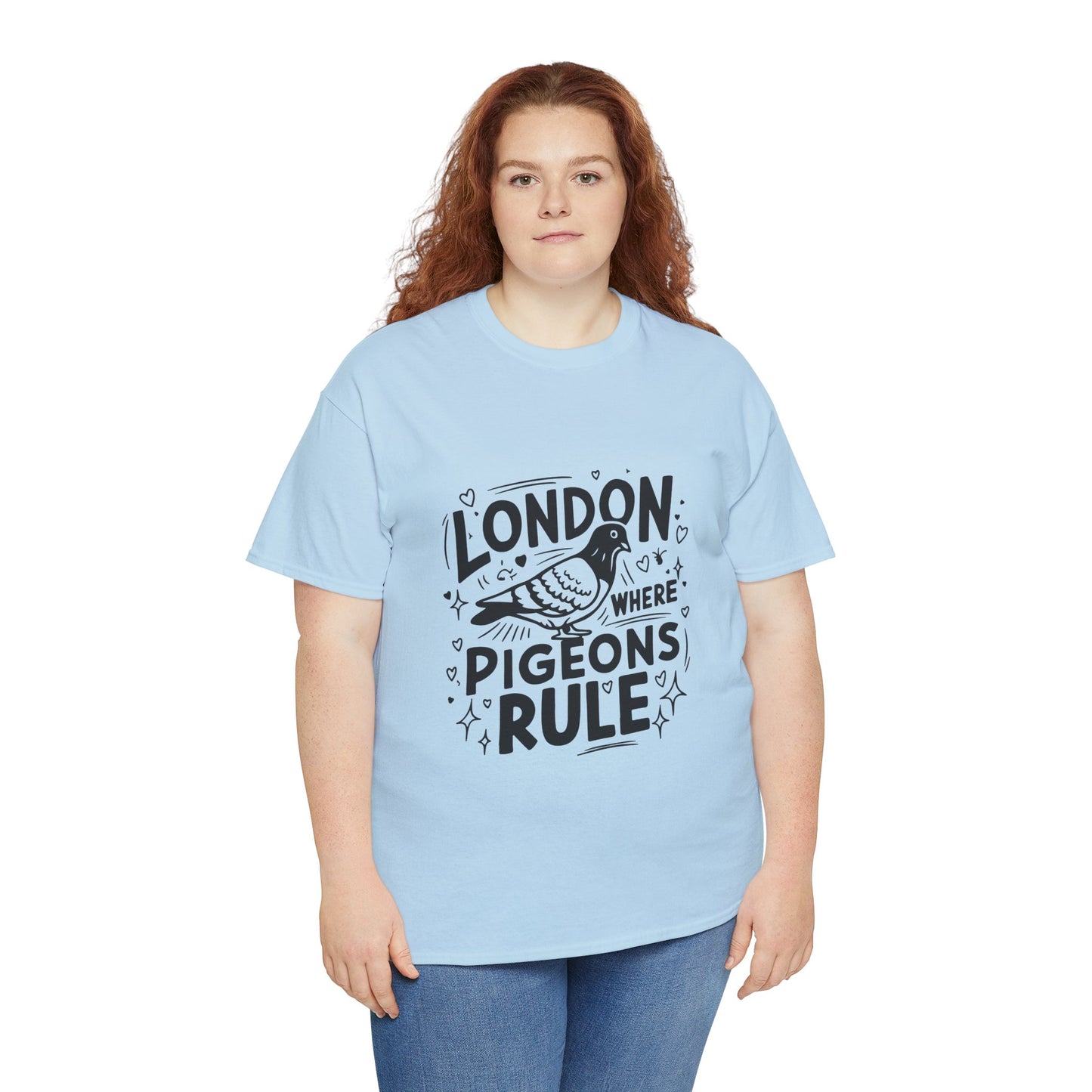 Unisex Heavy Cotton Tee - London Where Pigeons Rule