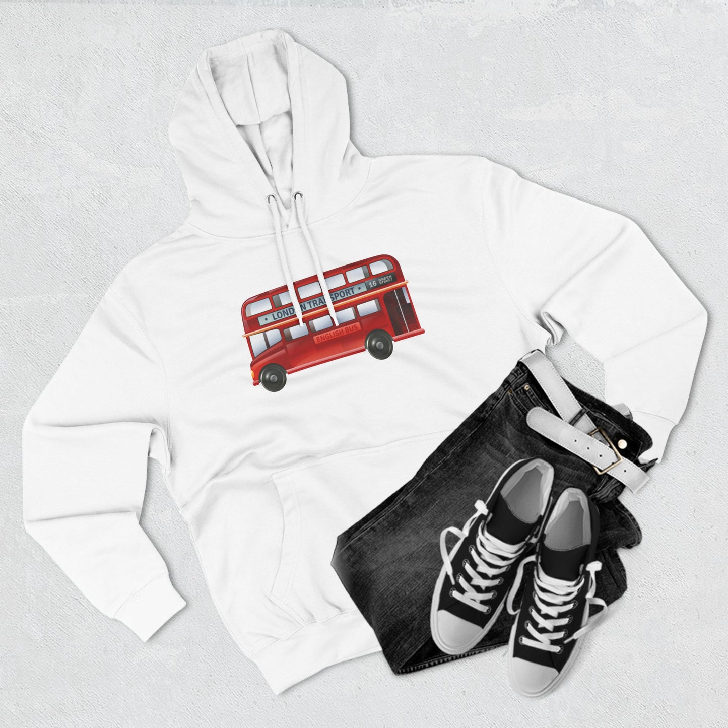 Vintage Car Trendy Three-Panel Fleece Hoodie