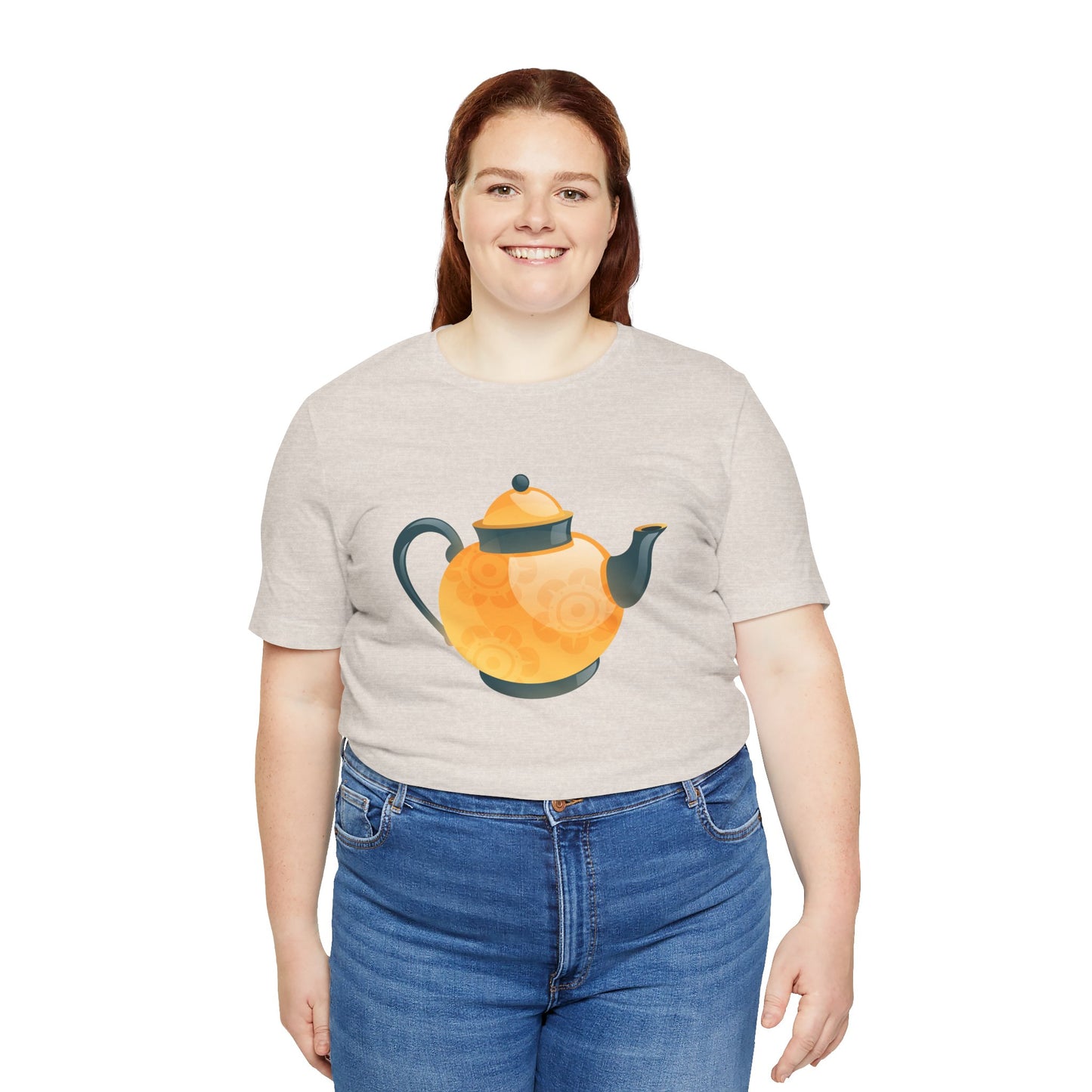 Unisex Jersey Short Sleeve Tee - Classic British Tea Kettle - Timeless Elegance in Tea Time