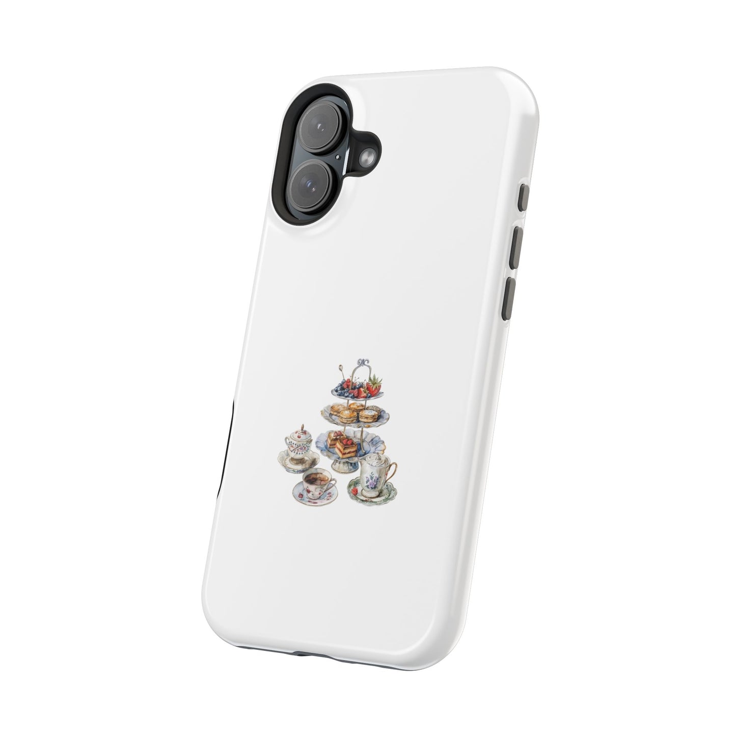 Elegant Tea Party Magnetic Phone Case, Cute Animal Design, Gift for Tea Lovers, Unique Smartphone Accessory, Kitchen Decor