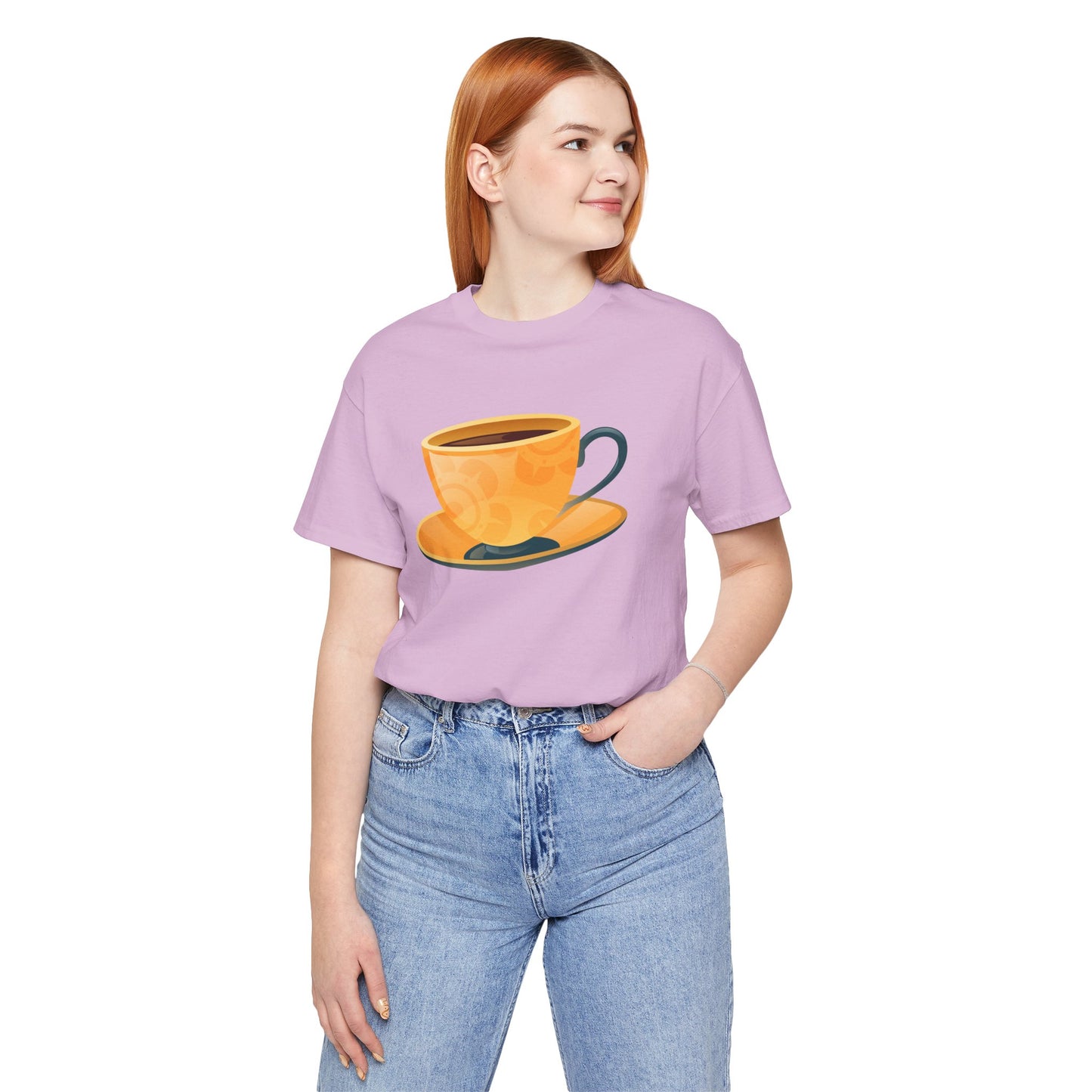 Unisex Jersey Short Sleeve Tee - Elegant British Tea Cup - Classic Tea Time Style