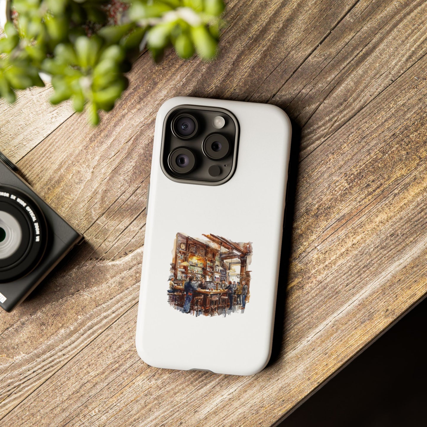 Artistic Phone Case - Cozy Bar Scene Design