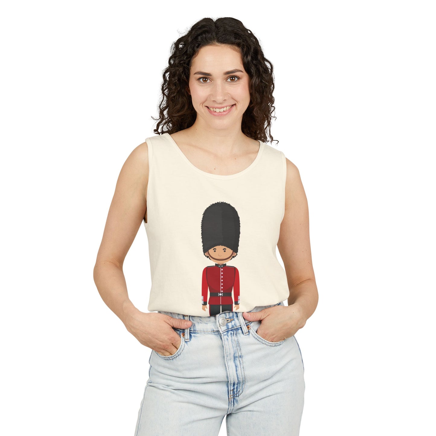 Unisex Garment-Dyed Tank Top - British Soldier - Classic Military Elegance and Honor