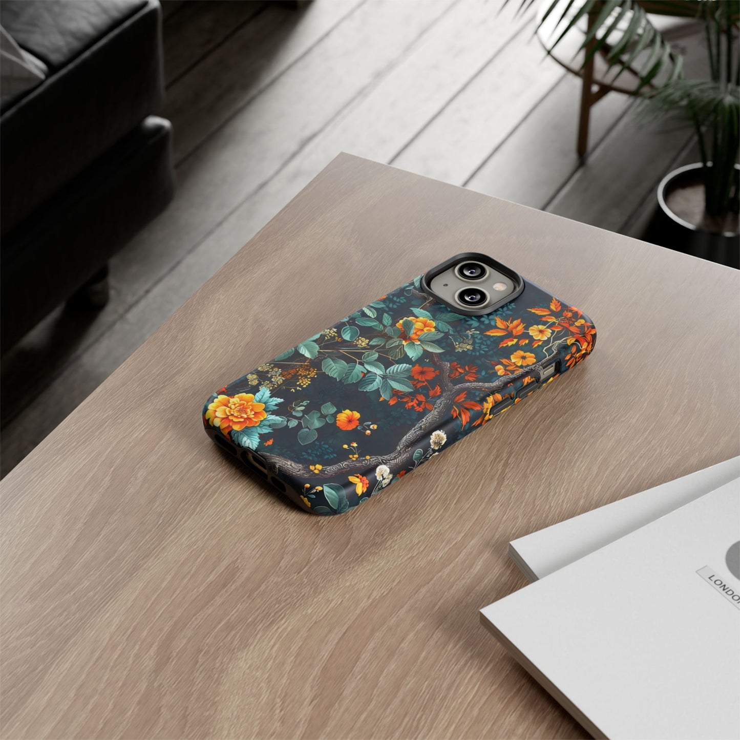 Floral Phone Case | Tough Cases, Protective Cover, Gift for Her, Autumn Vibes, Floral Phone Accessory, Unique Design