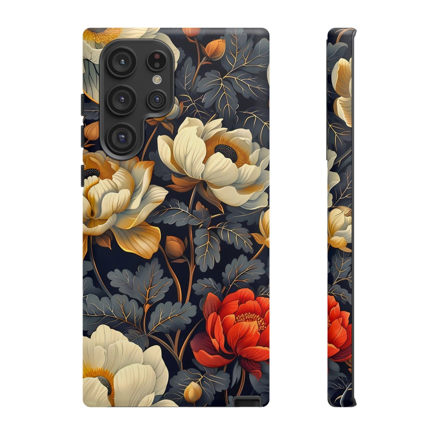Floral Phone Case - Tough Cases, Stylish Mobile Cover, Flower Design, Holiday Gift, Trendy Accessory, Eco-Friendly Case