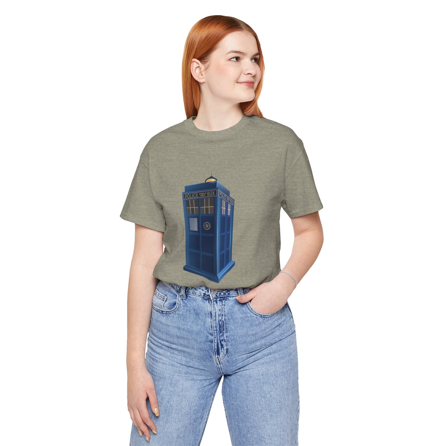 Unisex Jersey Short Sleeve Tee - British Police Public Call Box - Iconic TARDIS