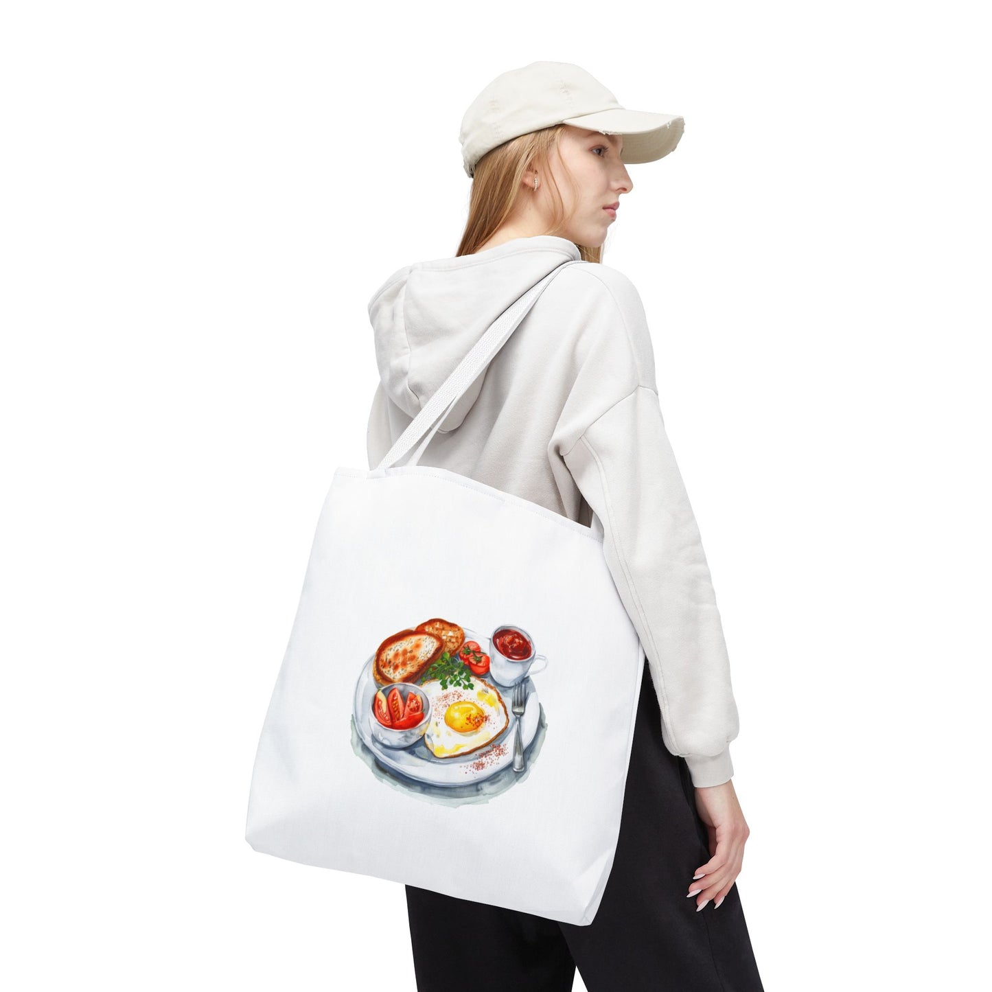 Breakfast Lovers Tote Bag, Art Tote, Foodie Gift, Market Bag, Designed for Brunch Enthusiasts, Perfect for Grocery Shopping