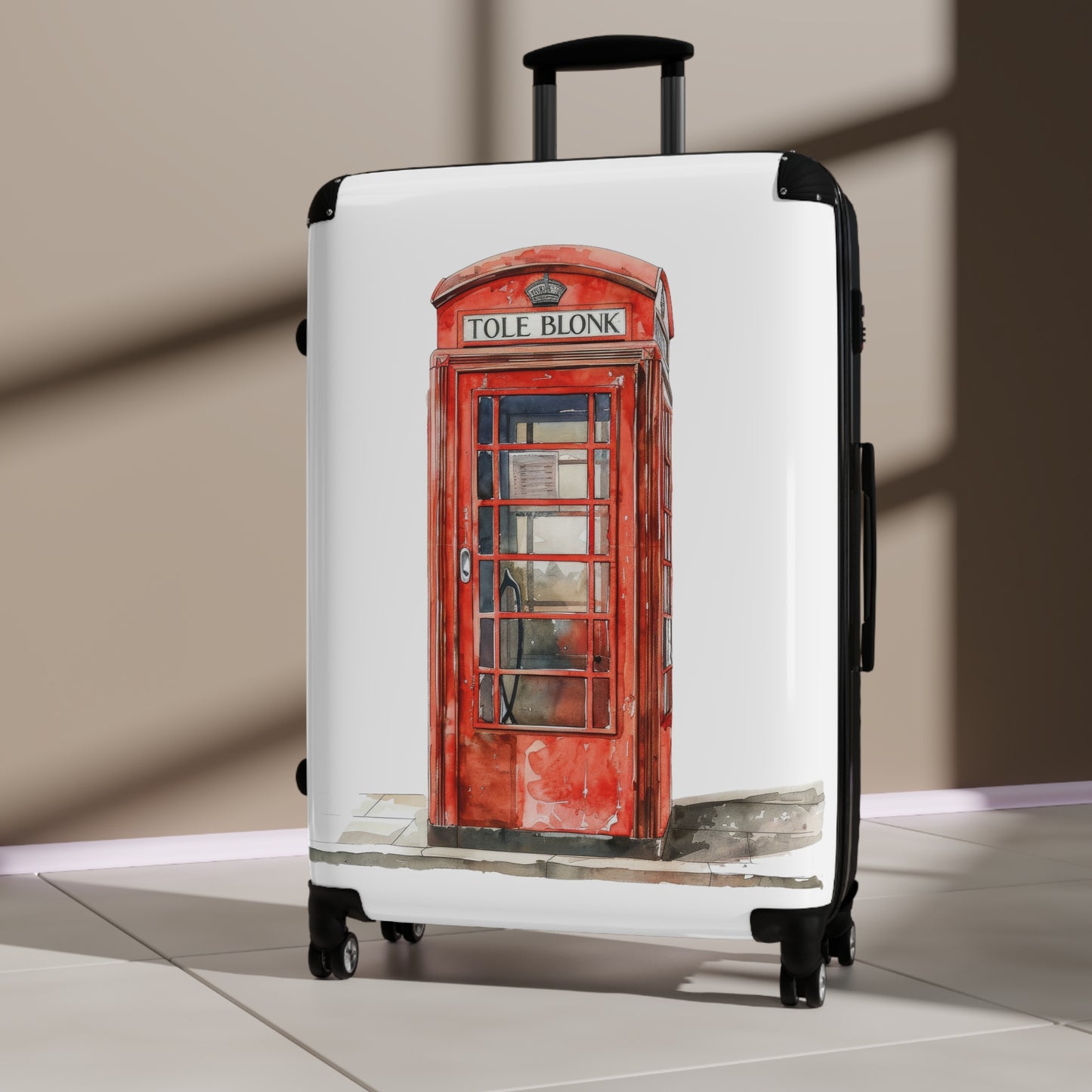 Classic Red Phone Booth Suitcase