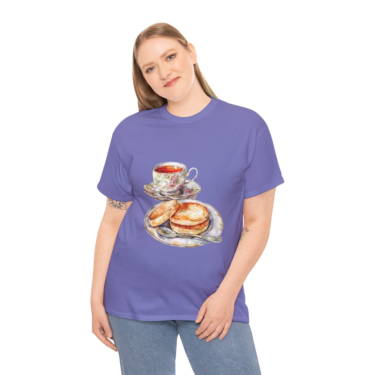 Unisex Heavy Cotton Tee - Heritage on a Plate - Exploring British Cuisine