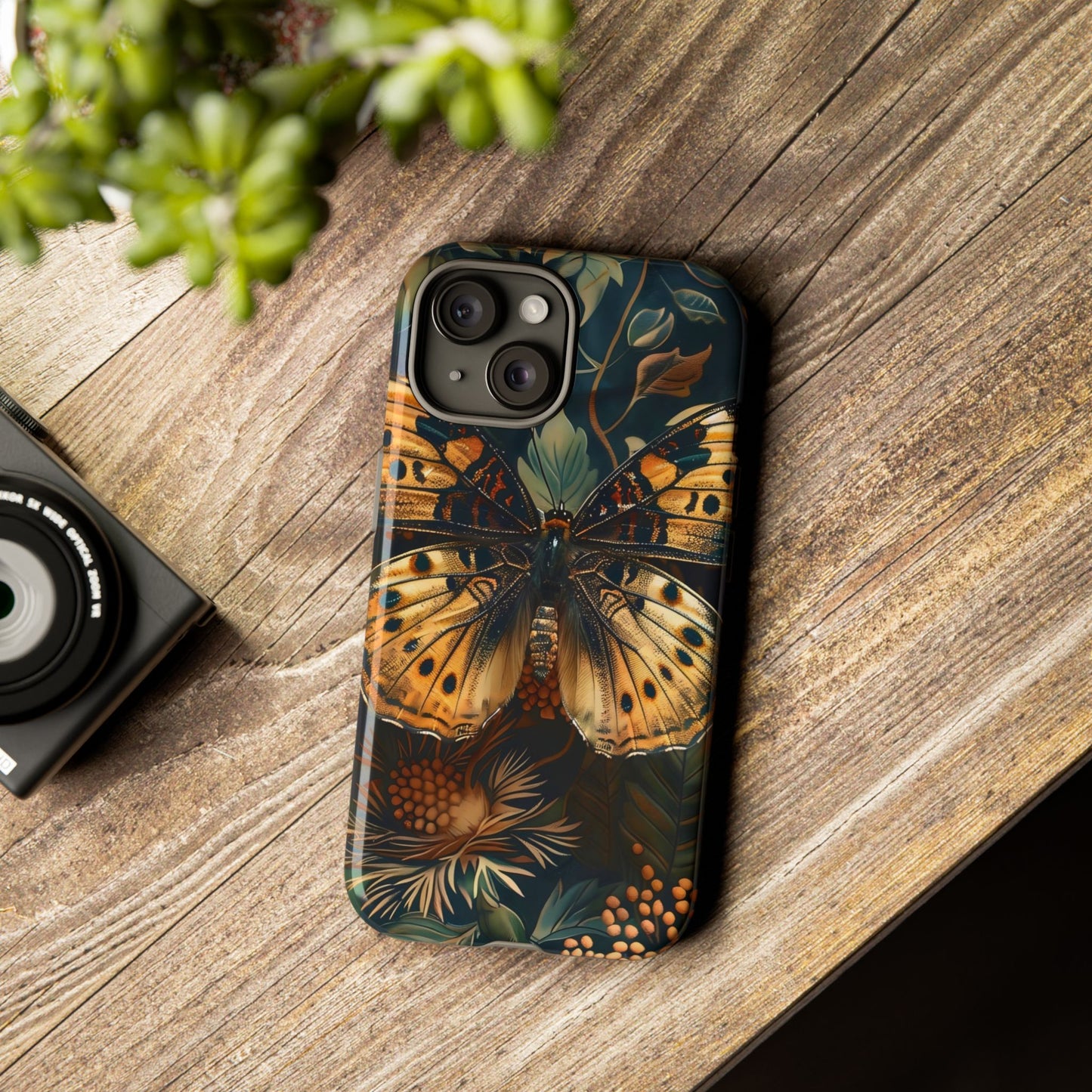 Butterfly Floral Phone Case, Tough Cases, Protective Cover, Unique Gift, Nature Lover, Art Print, Spring Decor