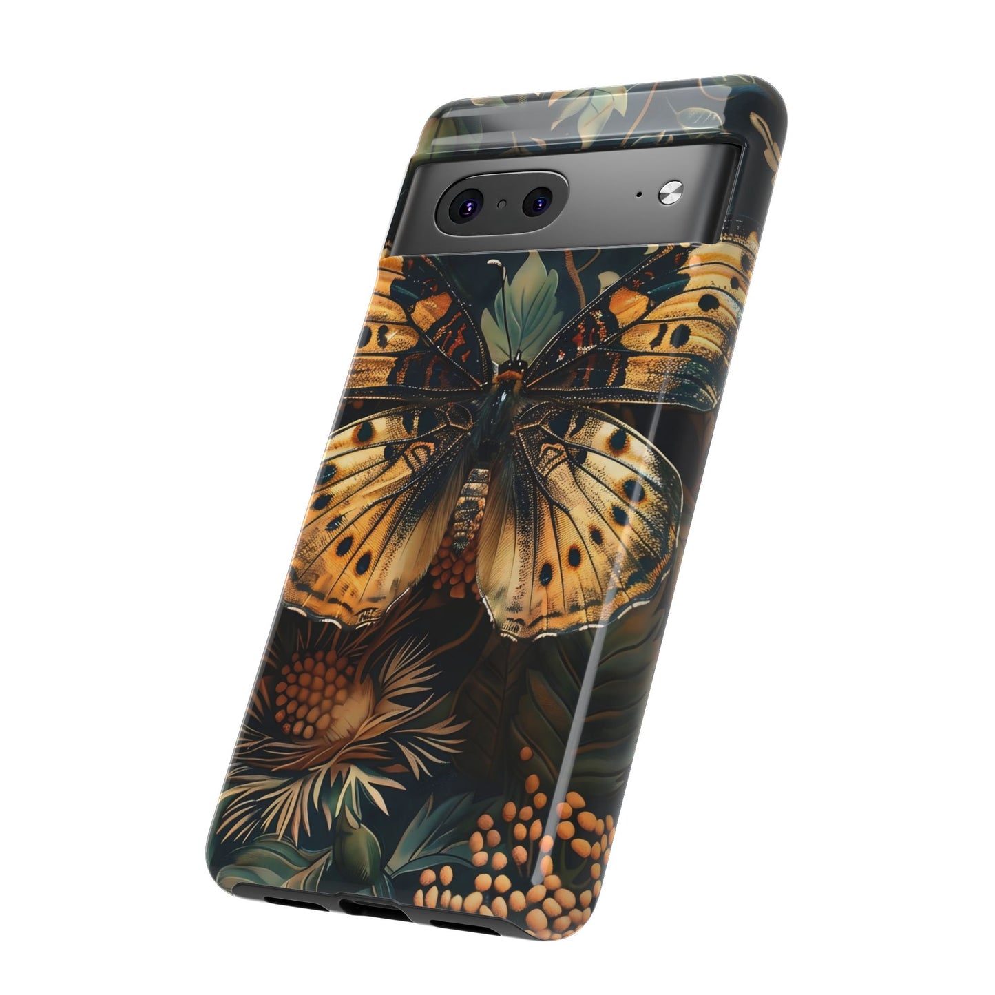 Butterfly Floral Phone Case, Tough Cases, Protective Cover, Unique Gift, Nature Lover, Art Print, Spring Decor