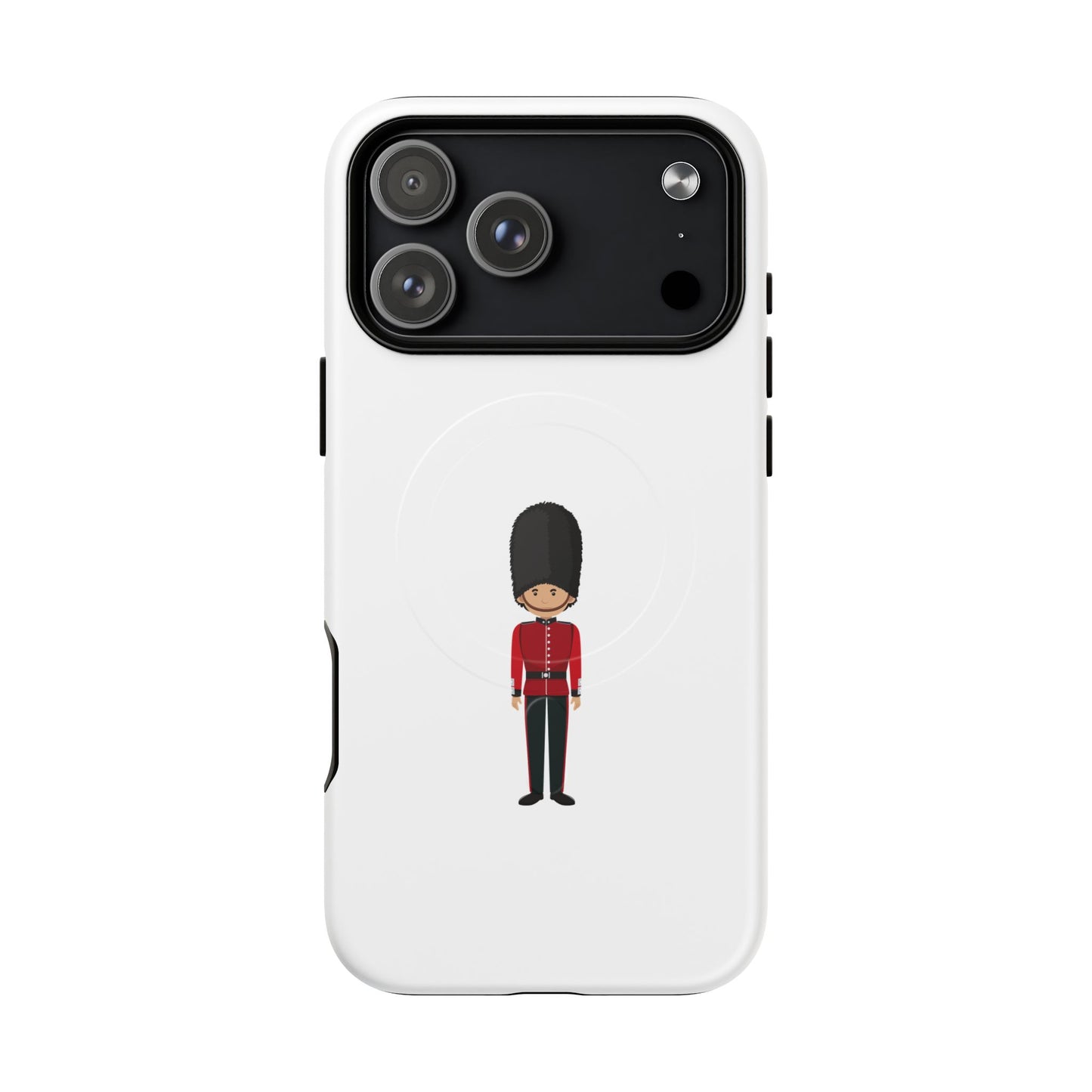Guard Themed Magnetic Phone Case, Cute Soldier Design, Gift for Kids, Unique Gadget Accessory, Fun Phone Cover
