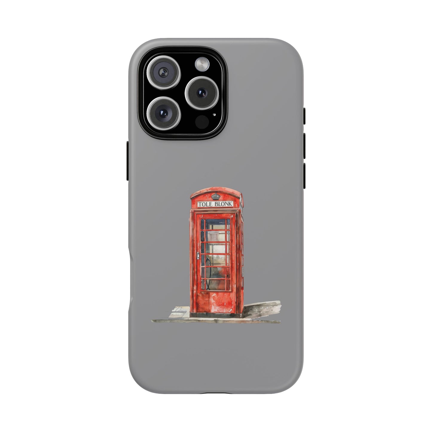 Red Phone Booth Phone Case, Vintage Style Case, Tough Cases for Gifts, Quirky Phone Accessories, Travel Lover's Gift