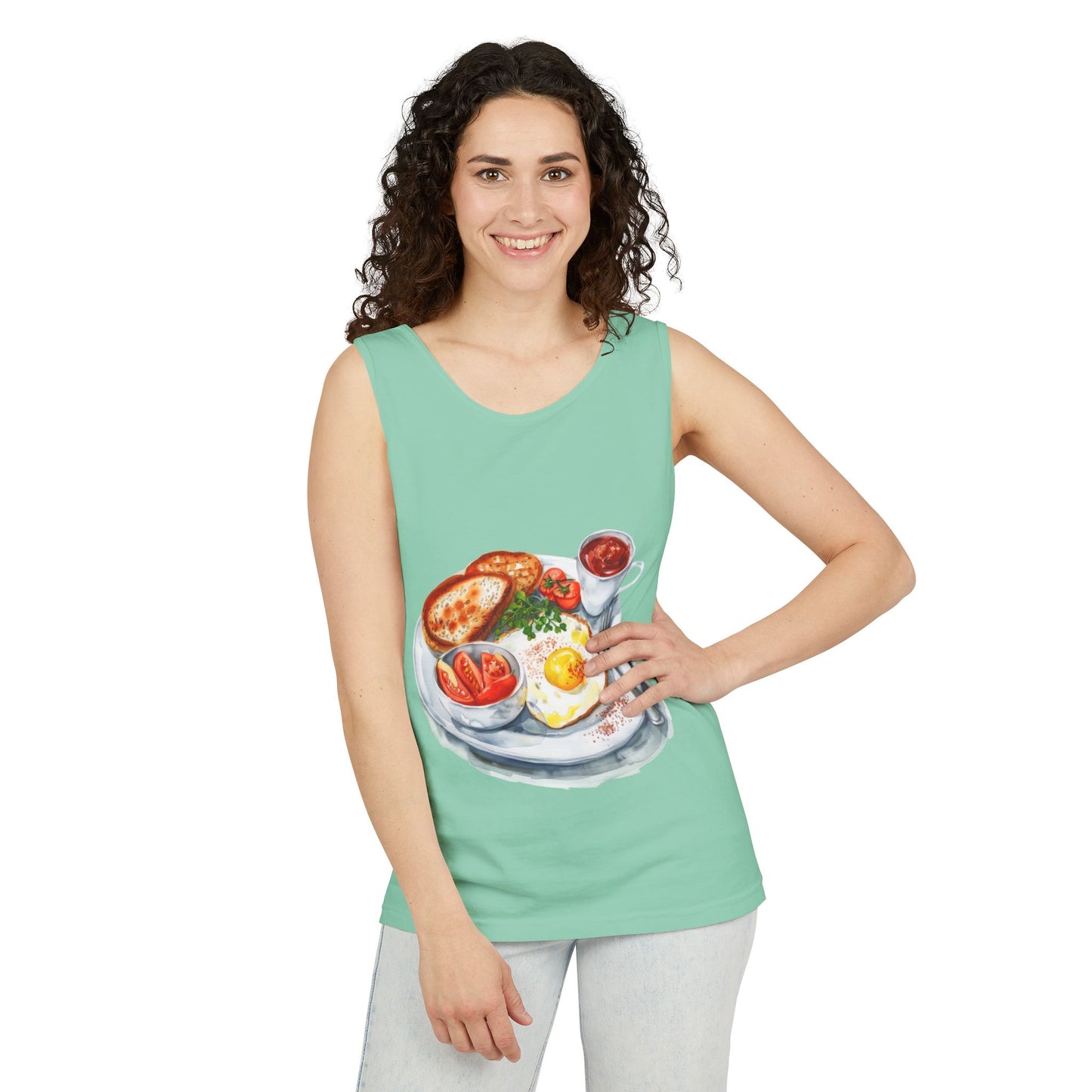 Unisex Garment-Dyed Tank Top - Rustic Food Design Wall Art