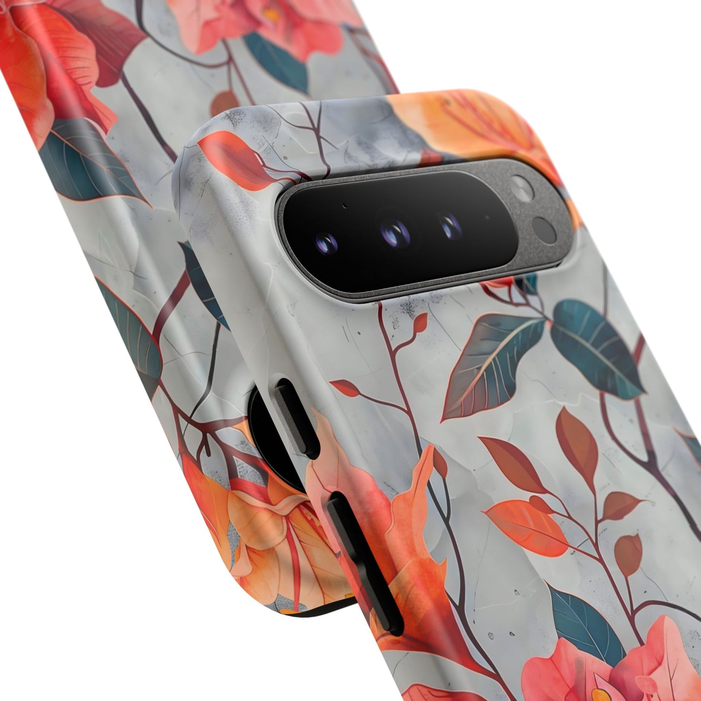 Floral Phone Case, Tough Cases, Flower Power, Gift for Her, Decorative Phone Cover, Trendy Accessories, Everyday Style