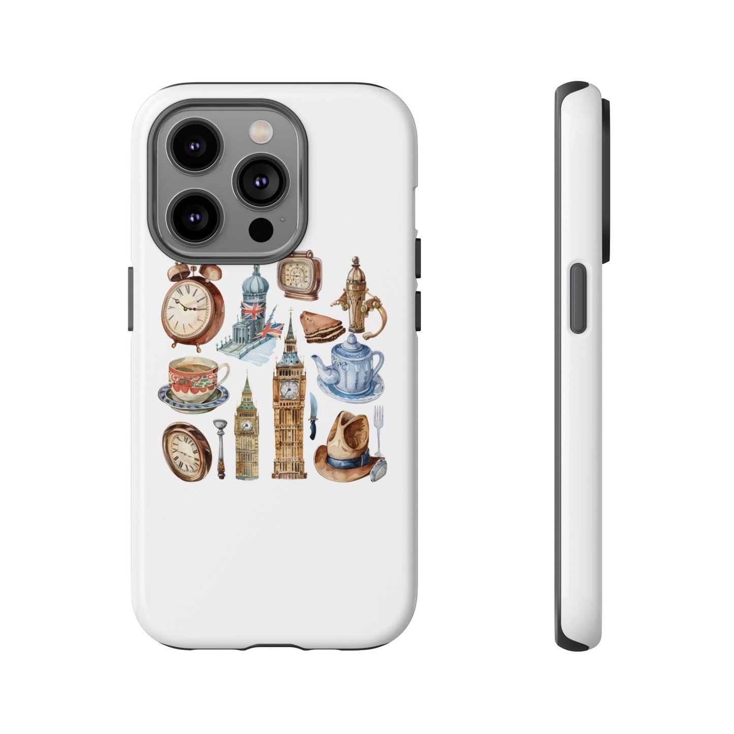 Vintage Illustrative Phone Case, Whimsical Tough Phone Cover, Gifts for Her, Unique Cell Phone Accessory