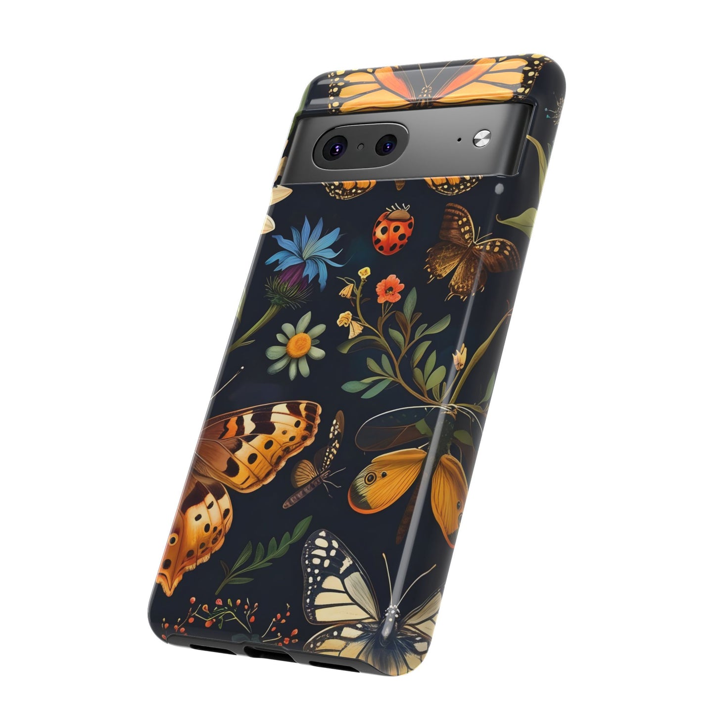 Nature-Inspired Phone Case | Floral Butterfly Design, Tough Phone Cover, Gift for Nature Lovers, Cute Butterfly Case, Home Decor