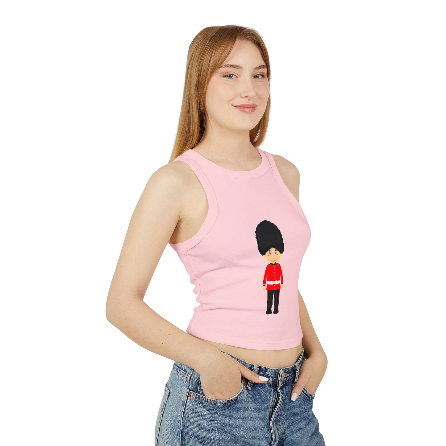 Women's Micro Rib Racer Tank Top - Red Jacket - Bodmin Keep