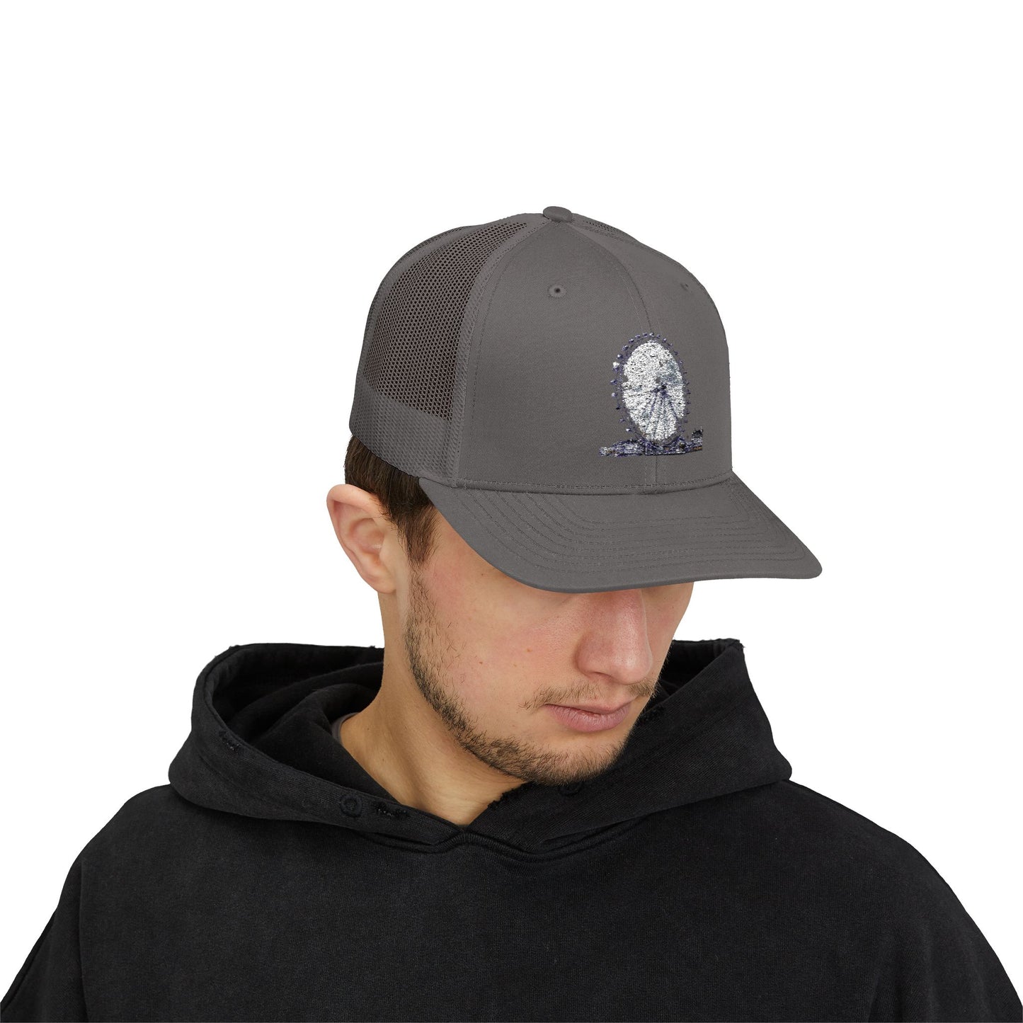 Ferris Wheel Snapback Trucker Cap - Perfect for Festivals, Amusement Parks, Travel, Adventure Lovers, Summer Vibes