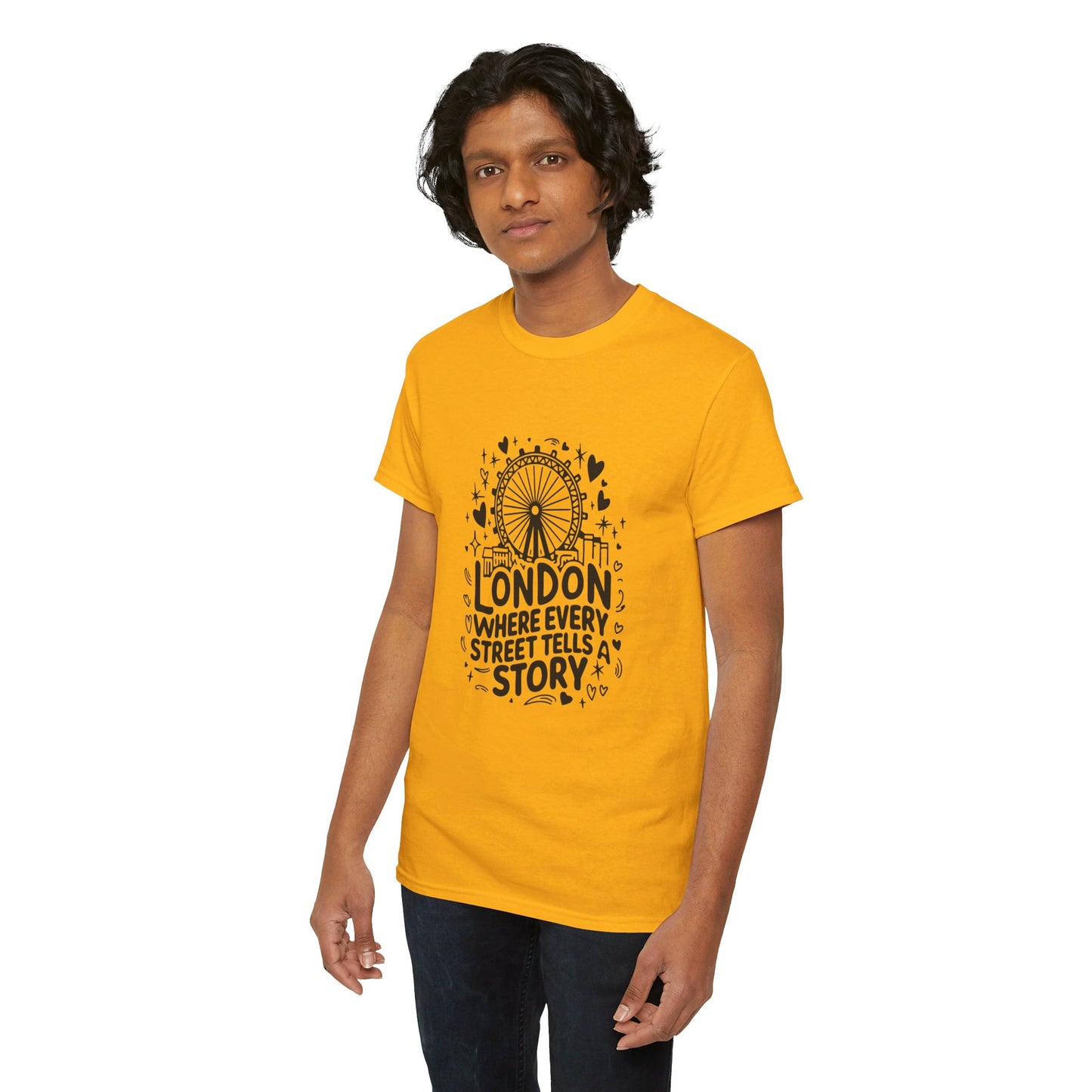 London Where Every Street Tells Story Versatile Unisex Heavy Cotton T-Shirt