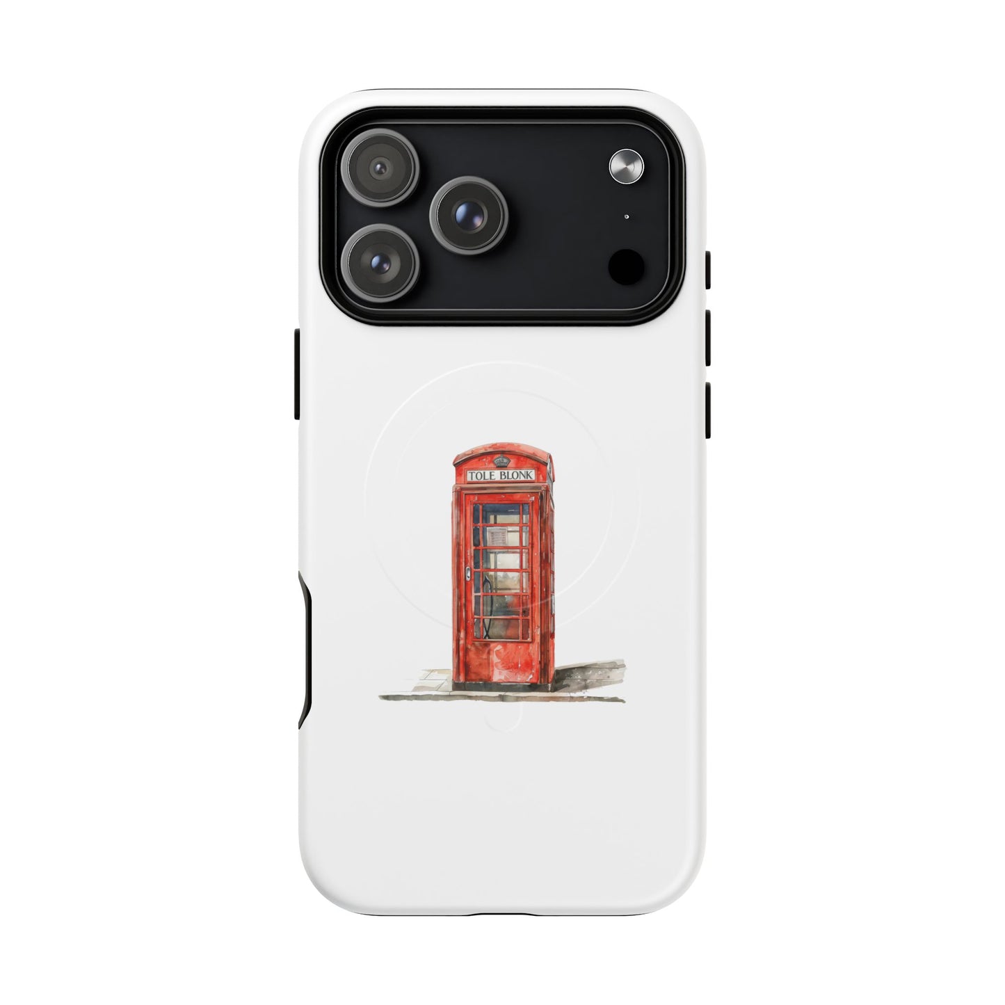 Classic London Phone Booth Magnetic Case, Tough Phone Cases, Gift for Travelers, Unique Phone Accessories, Personalized Phone Protection