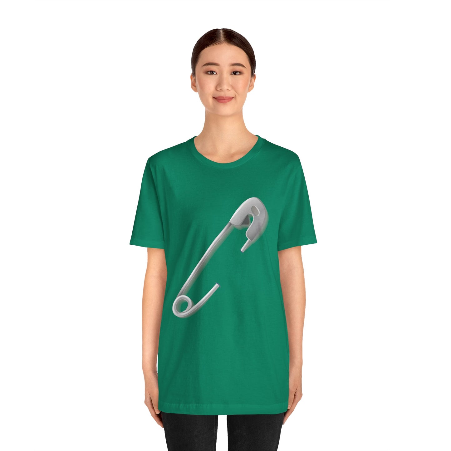 Unisex Jersey Short Sleeve Tee - Minimalist Safety Pin Design