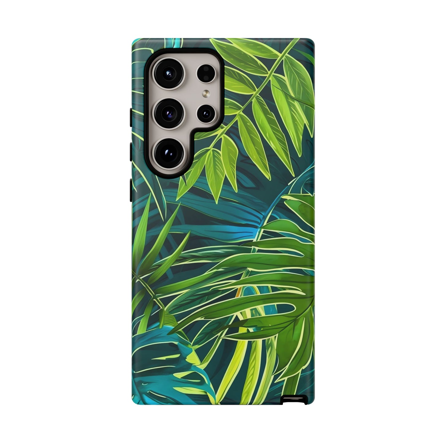 Tropical Phone Case - Durable Green Leaf Design, Eco-Friendly Gift, Trendy Accessory, Nature Lover's Case, Summer Vibes