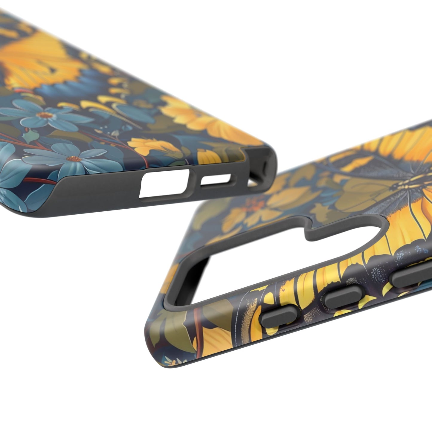 Colorful Butterfly Phone Case, Floral Design, Tough Cases, Protective Cover, Gifts for Nature Lovers, Birthday Present