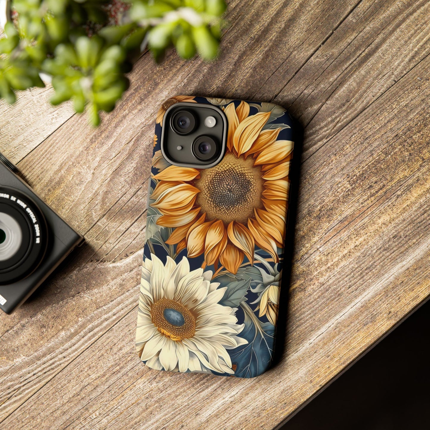 Sunflower Phone Case, Floral Tough Phone Cover, Gift for Nature Lovers, Phone Accessories, Sunflower Gifts