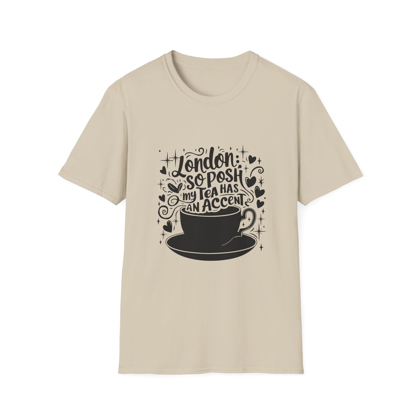 My London Tea has an Accent Unisex Softstyle T-Shirt