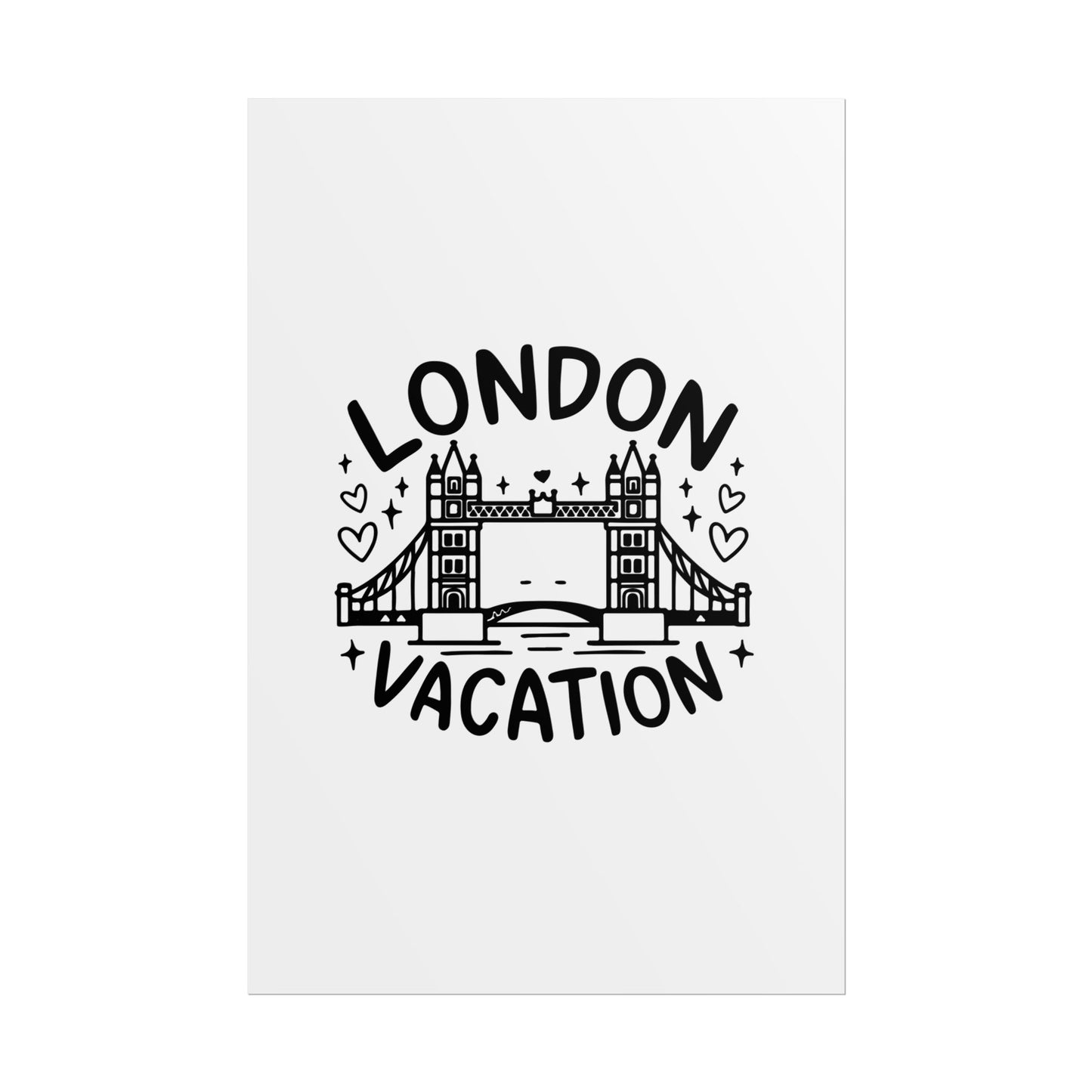 London Vacation Rolled Poster - Travel Decor for Home, Wall Art Print, Gift for Travelers, London Artwork, Holiday Gift Idea